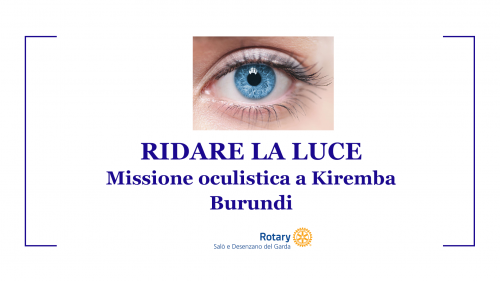 RIDARE LA LUCE - Missione oculistica a Kiremba - Burundi