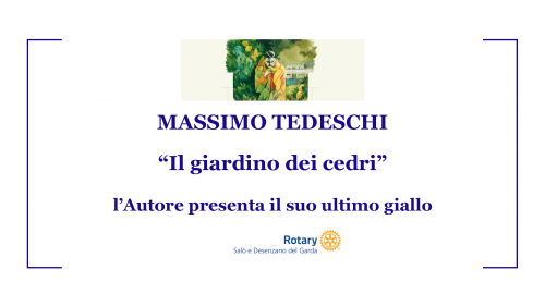 MASSIMO TEDESCHI presenta il suo ultimo giallo - Il giardino dei cedri